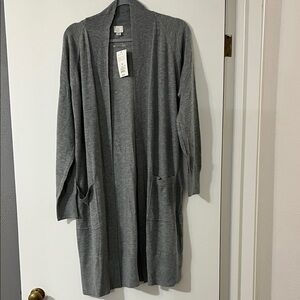 Target Heather Gray Long Cardigan